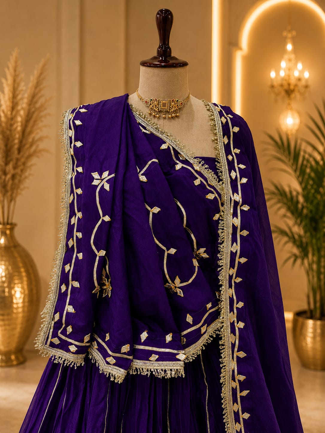 KcPc Royal Look Gaji Silk Lehenga with Gotapatti Embellishment RGC