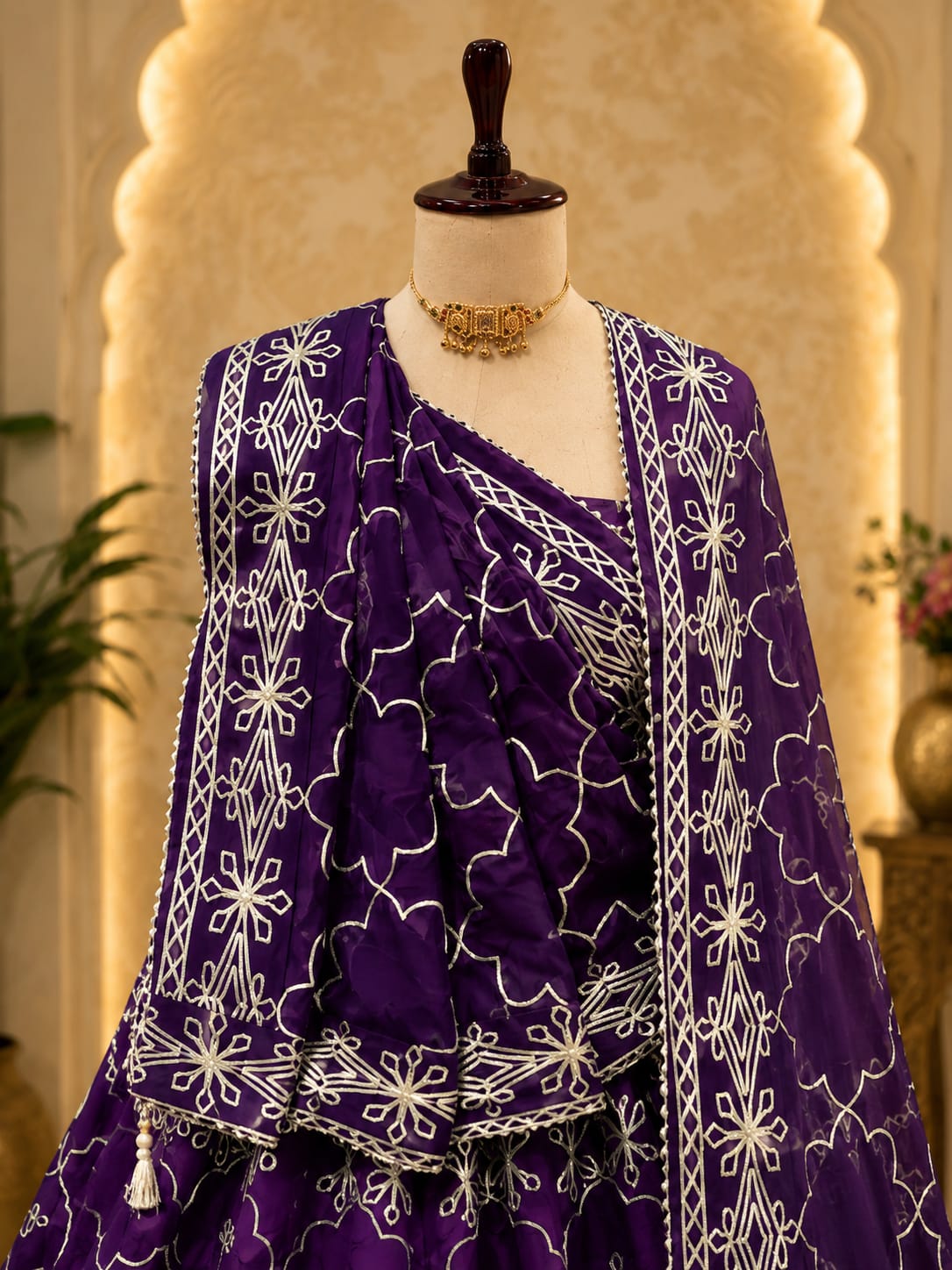 KcPc Designer Festive Lehenga in HO Silk with Gota Patti WorkGOR