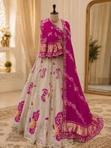 KcPc Premium Bandhani Style Upada Silk Lehenga with Rich Gotapatti DetailingMAD