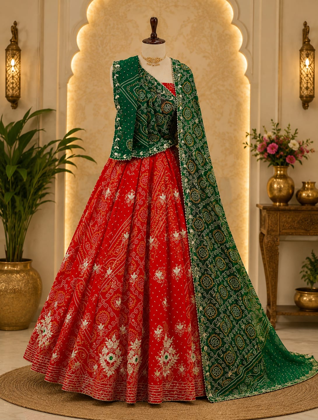 KcPc Festive Special Bandhani Style Georgette Lehenga – Cutdana Collection GOR