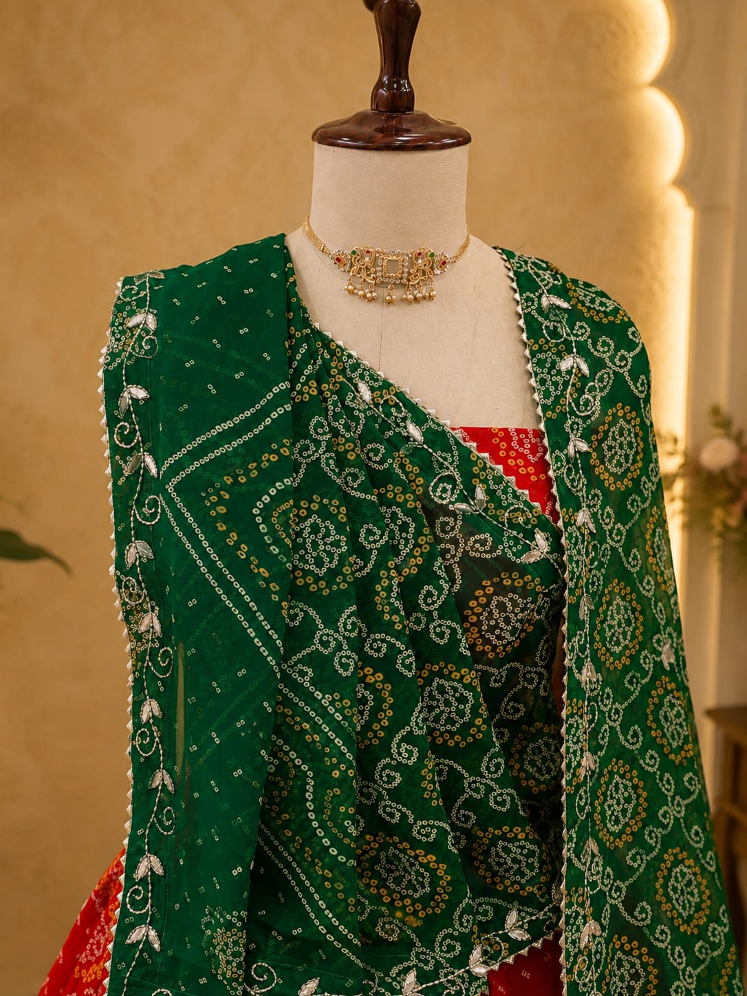 KcPc Festive Special Bandhani Style Georgette Lehenga – Cutdana Collection GOR