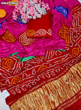 KcPc Gaji Silk Bandhani Saree for Festive Wear RAB