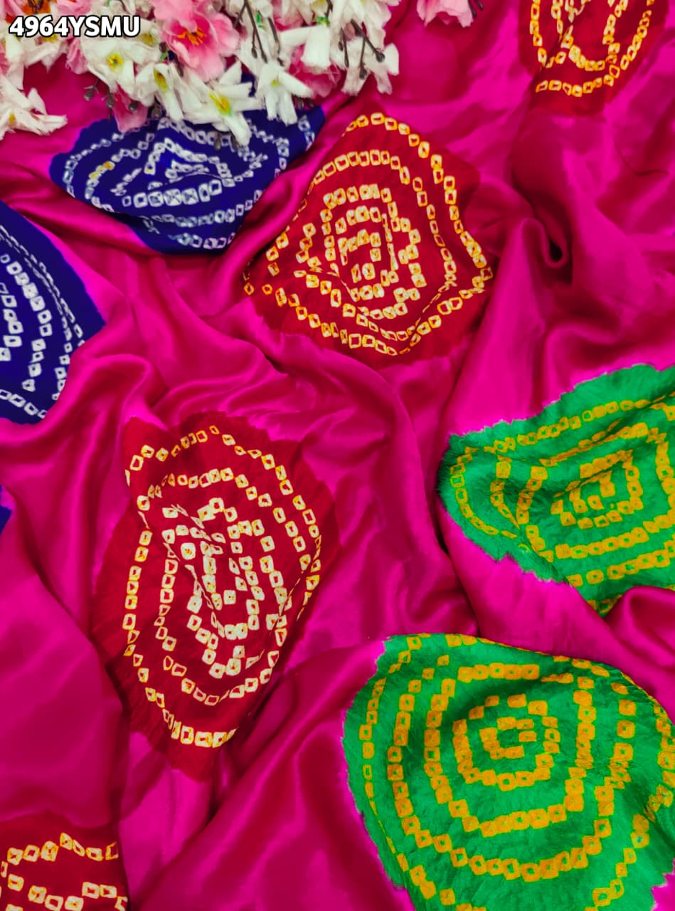 KcPc Gaji Silk Bandhani Saree for Festive Wear RAB