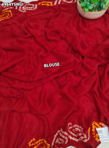 KcPc Gaji Silk Bandhani Saree for Festive Wear RAB