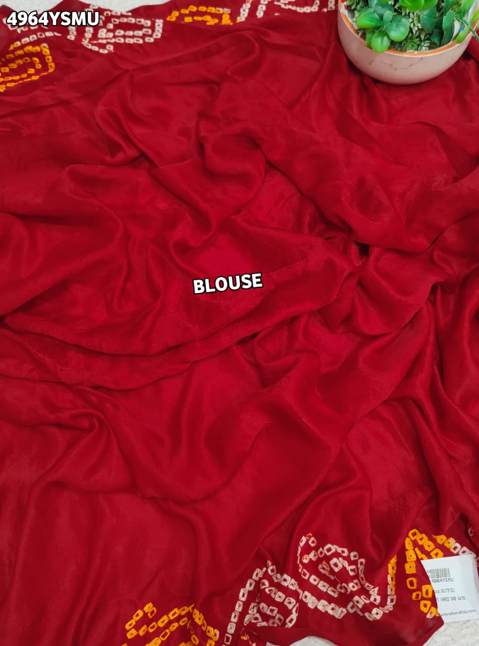 KcPc Gaji Silk Bandhani Saree for Festive Wear RAB