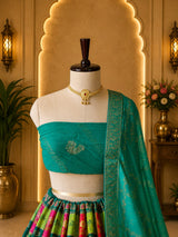 KcPc New Upada Silk Banarasi Style Lehenga with Cutdana Work ANJ