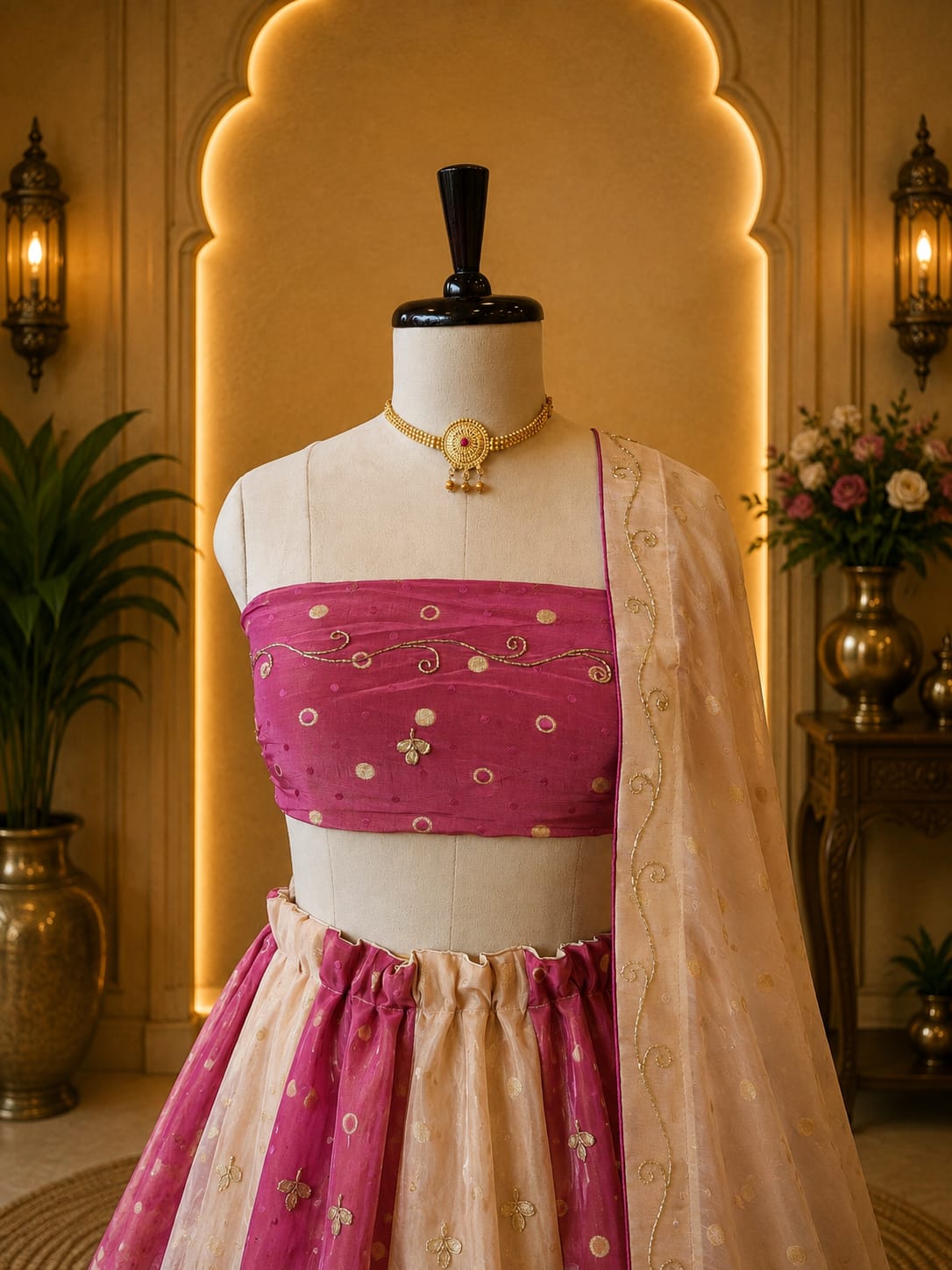 KcPc New Premium Georgette Bandhani Traditional Wear Lehenga VK
