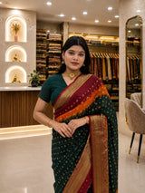 KcPc Designer Viscose Silk Tie-Dye Saree with Zari WorkRBW