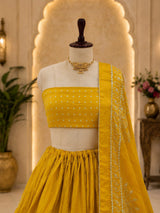 KcPc New Traditional Look Gaji Silk Lehenga with Classic Bandhani and Gotapatti Touch GOR