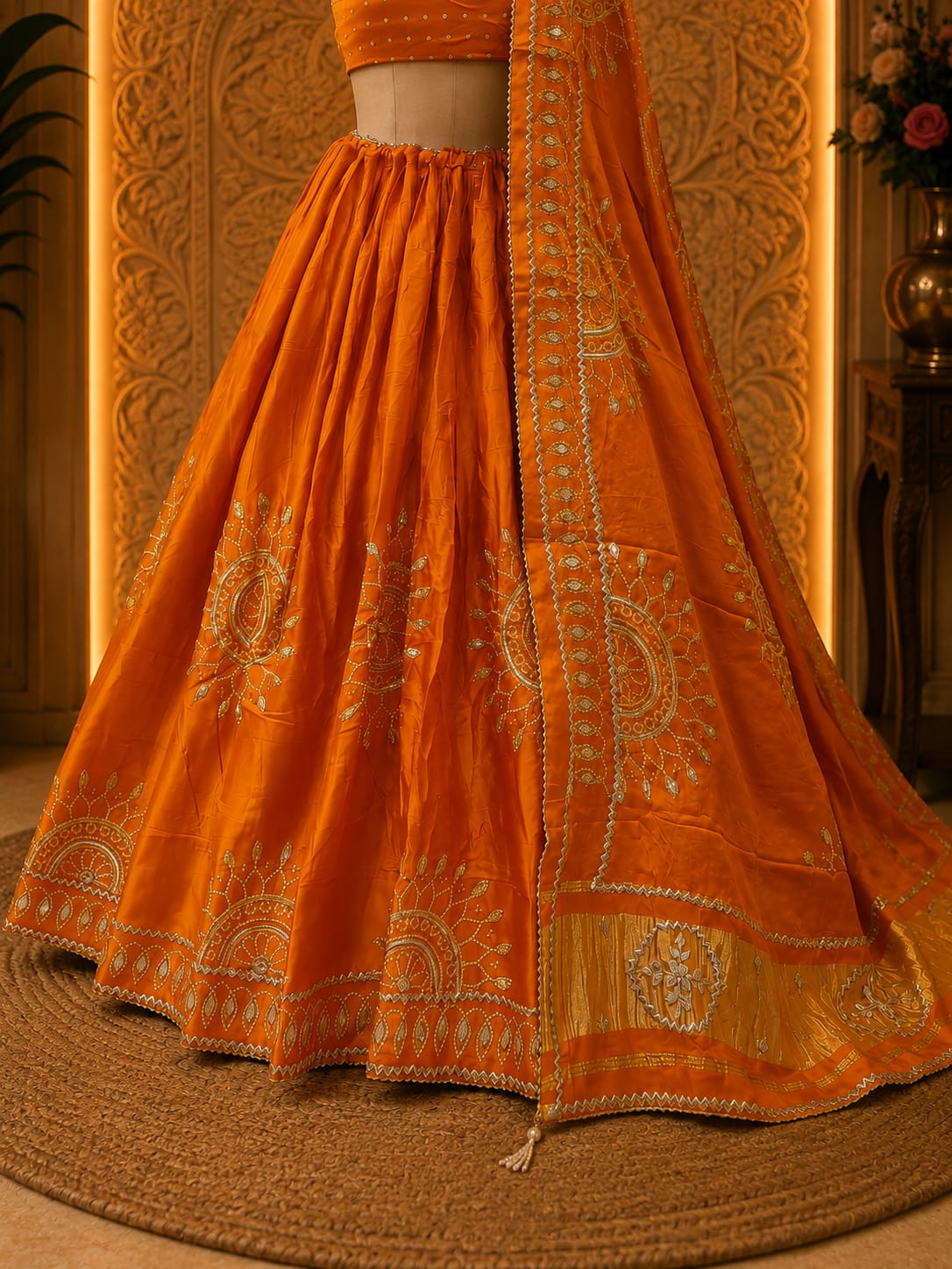 KcPc New Elegant Ethnic Gaji Silk Bandhani Lehenga Collection GOR