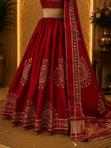 KcPc New Royal Traditional Bandhani Lehenga in Premium Gaji Silk GOR
