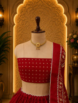KcPc New Royal Traditional Bandhani Lehenga in Premium Gaji Silk GOR