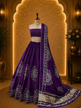KcPc New Premium Gaji Silk Lehenga with Stunning Gotapatti Finish GOR