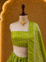 KcPc New Festive Special Gaji Silk Bandhani Lehenga Elegant Gotapatti Collection GOR