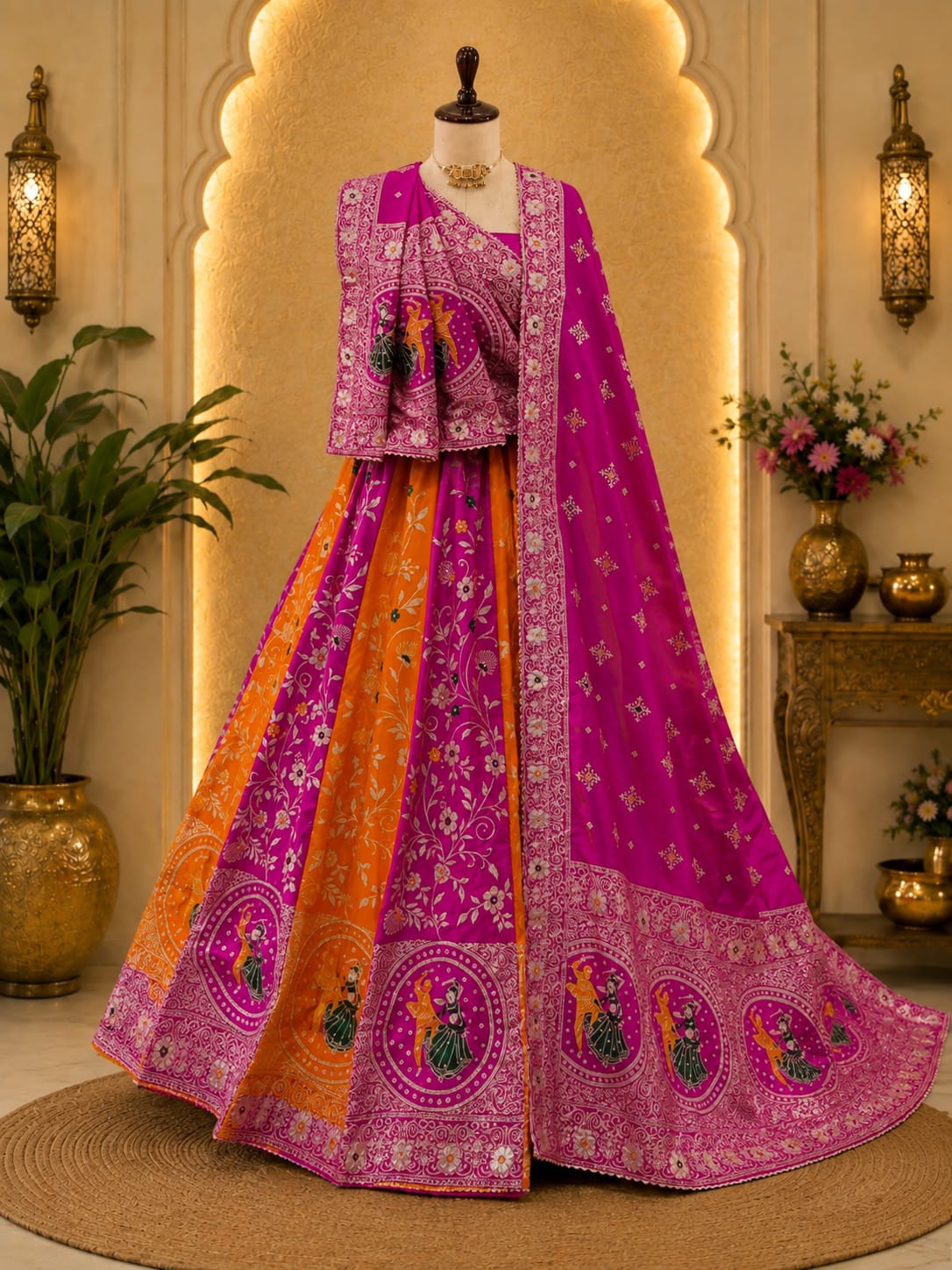 KcPc Exclusive Dola Silk Lehenga with Rich Zari Detailing GOR