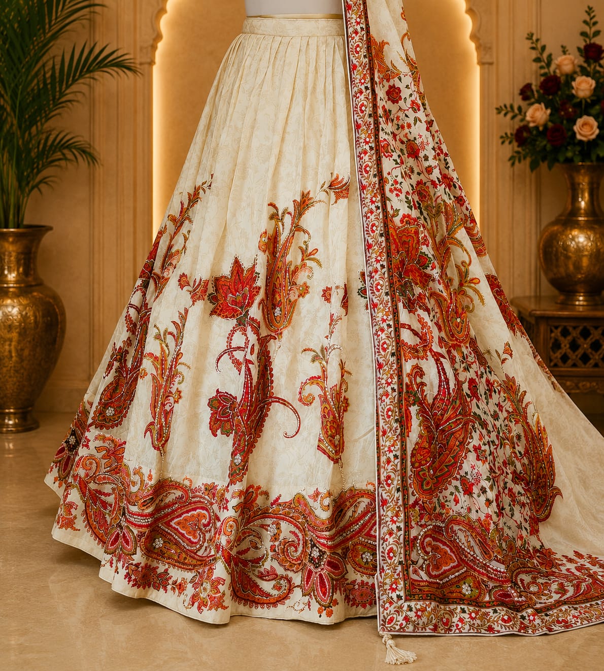 KcPc New Royal Traditional Style Upada Silk Festive Lehenga GOR