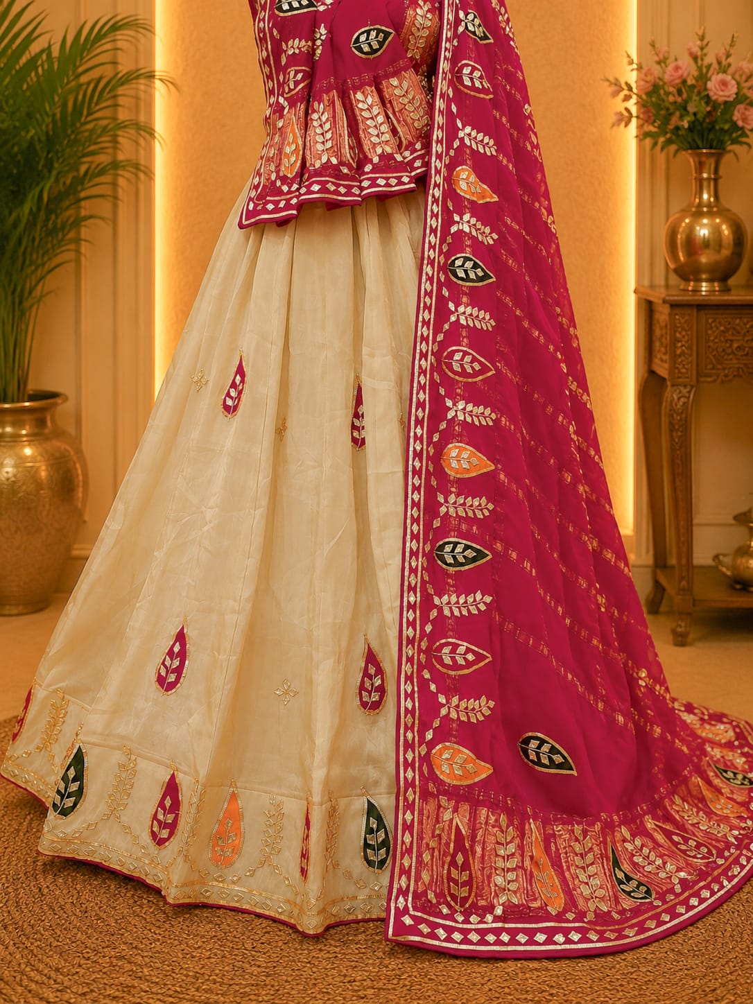 KcPc New Classic Designer Tissue Silk Lehenga with Handwork FinishRTK