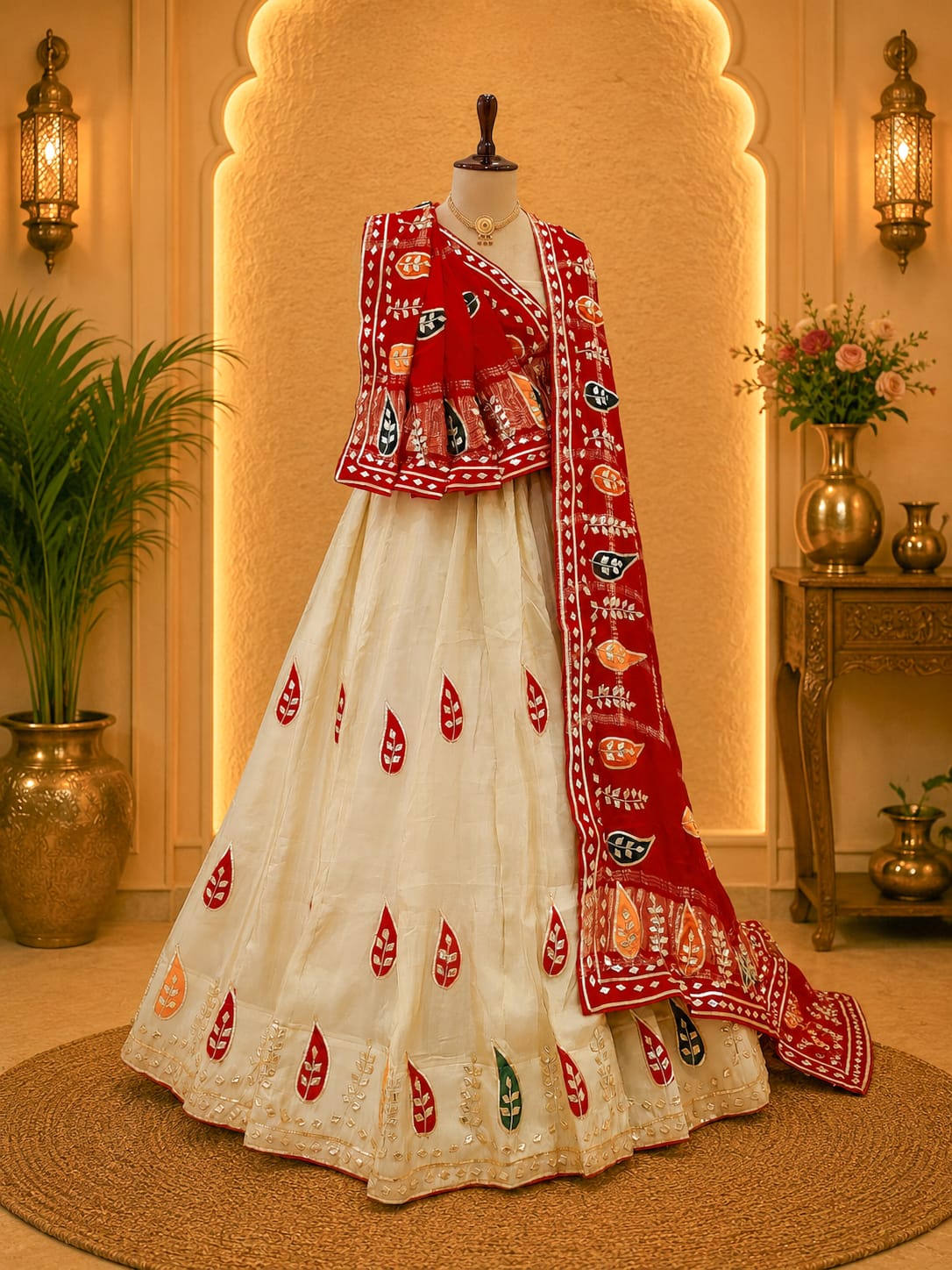 KcPc New Tissue Silk Designer Lehenga with Elegant Gotapatti Work RTK