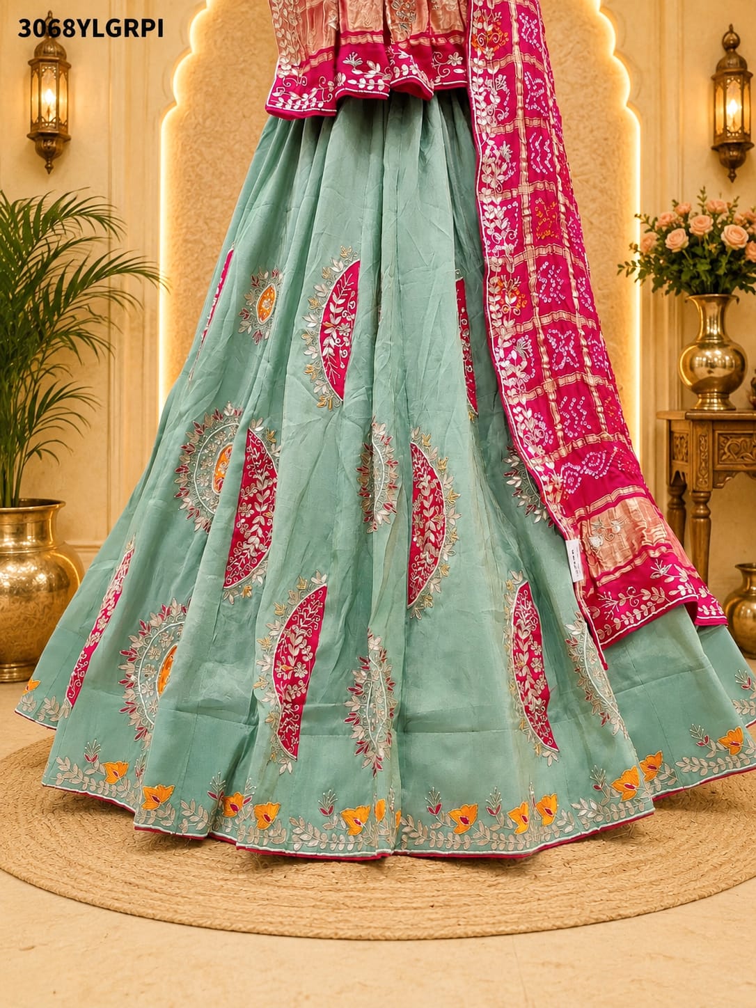 KcPc New Traditional Tissue Silk Jaipuri Lehenga for Festive WearRTK