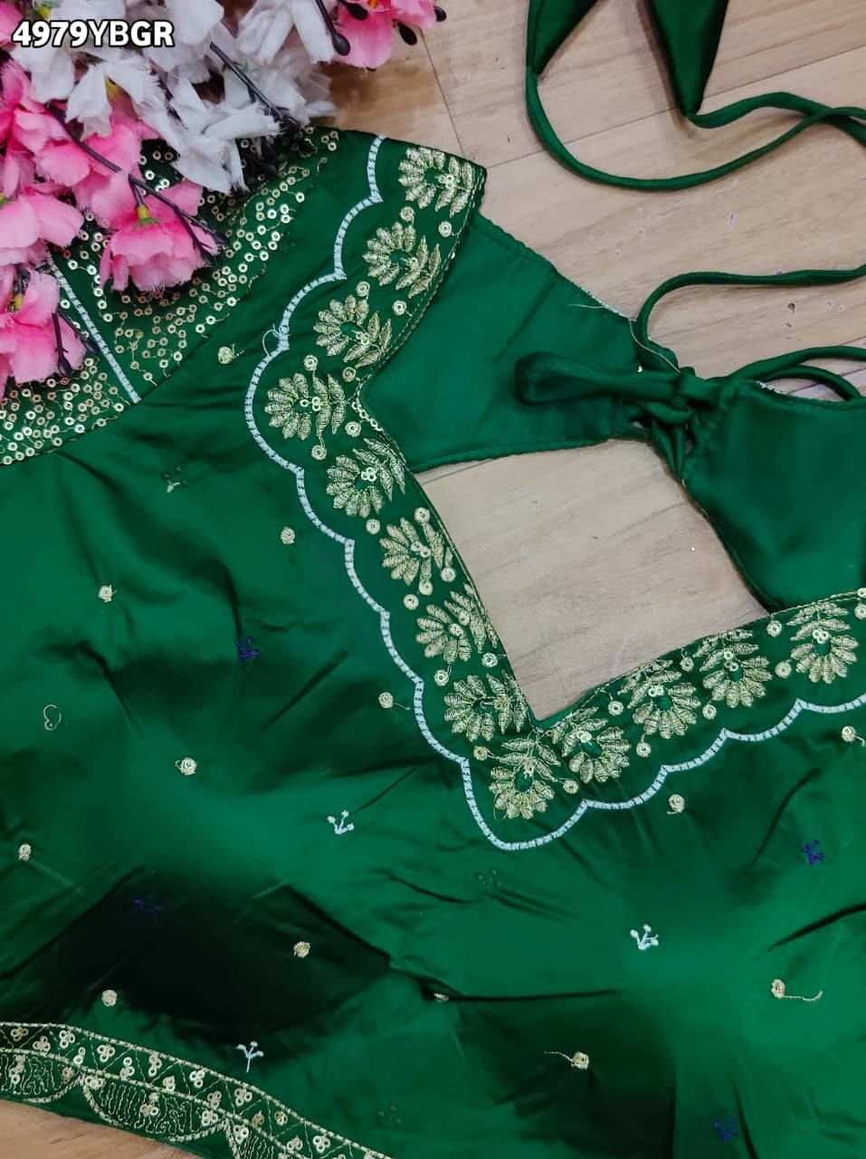 KcPc Cotton Silk Ready To Wear Blouse with Tari Embroidery WorkPRD