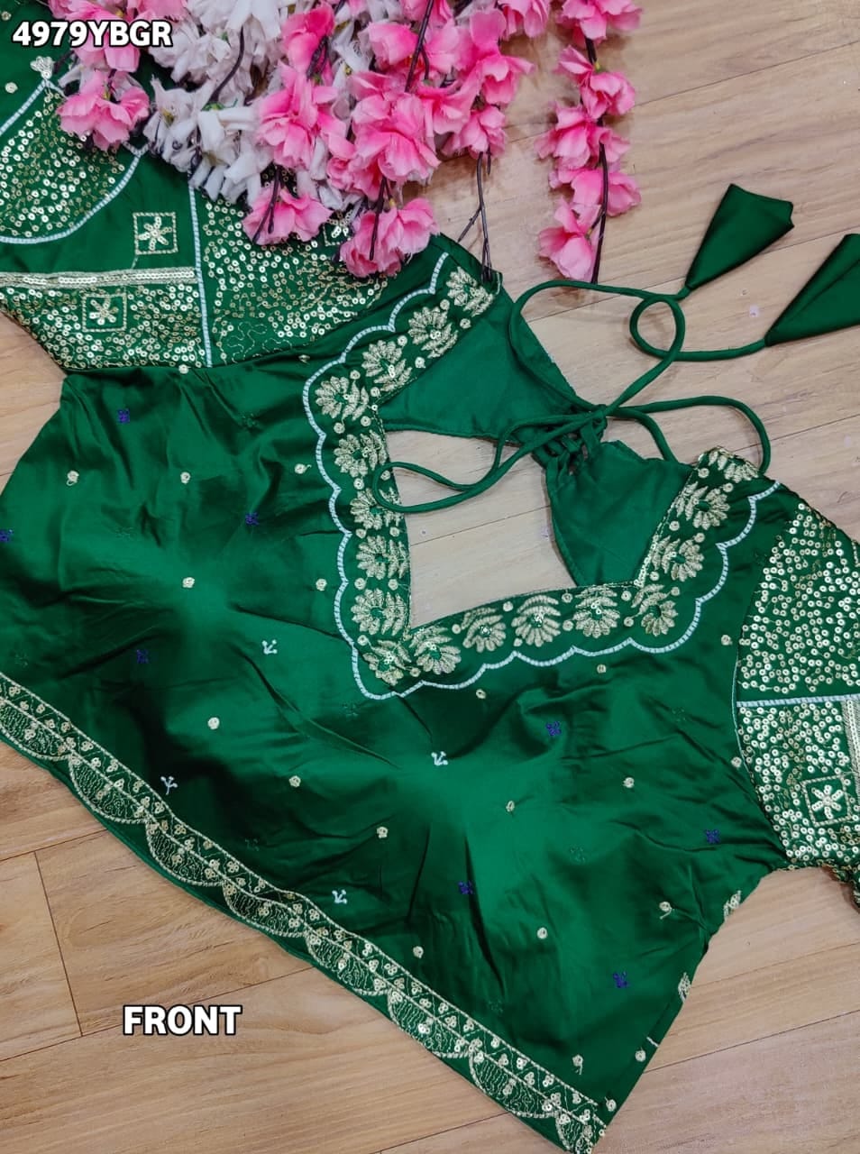 KcPc Cotton Silk Ready To Wear Blouse with Tari Embroidery WorkPRD