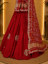 KcPc Pure Gajji Silk Lehenga & Dupptta With Gorgeous Gotapatti WorkBTU