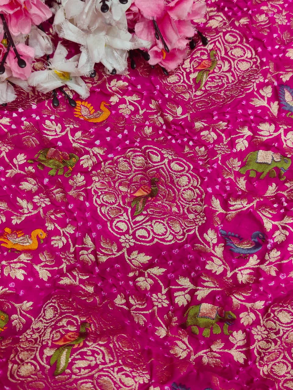 KcPc Traditional Kalamkari Style Pure Khaddi Georgette Saree with Zari WorkASIF