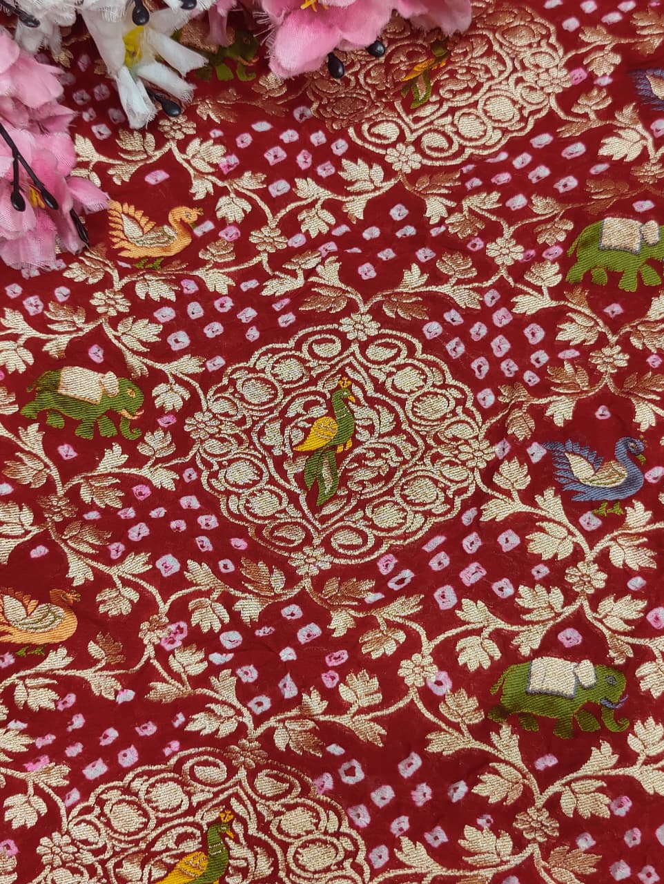 KcPc Pure Khaddi Georgette Kalamkari Saree with Zari WeavingASIF