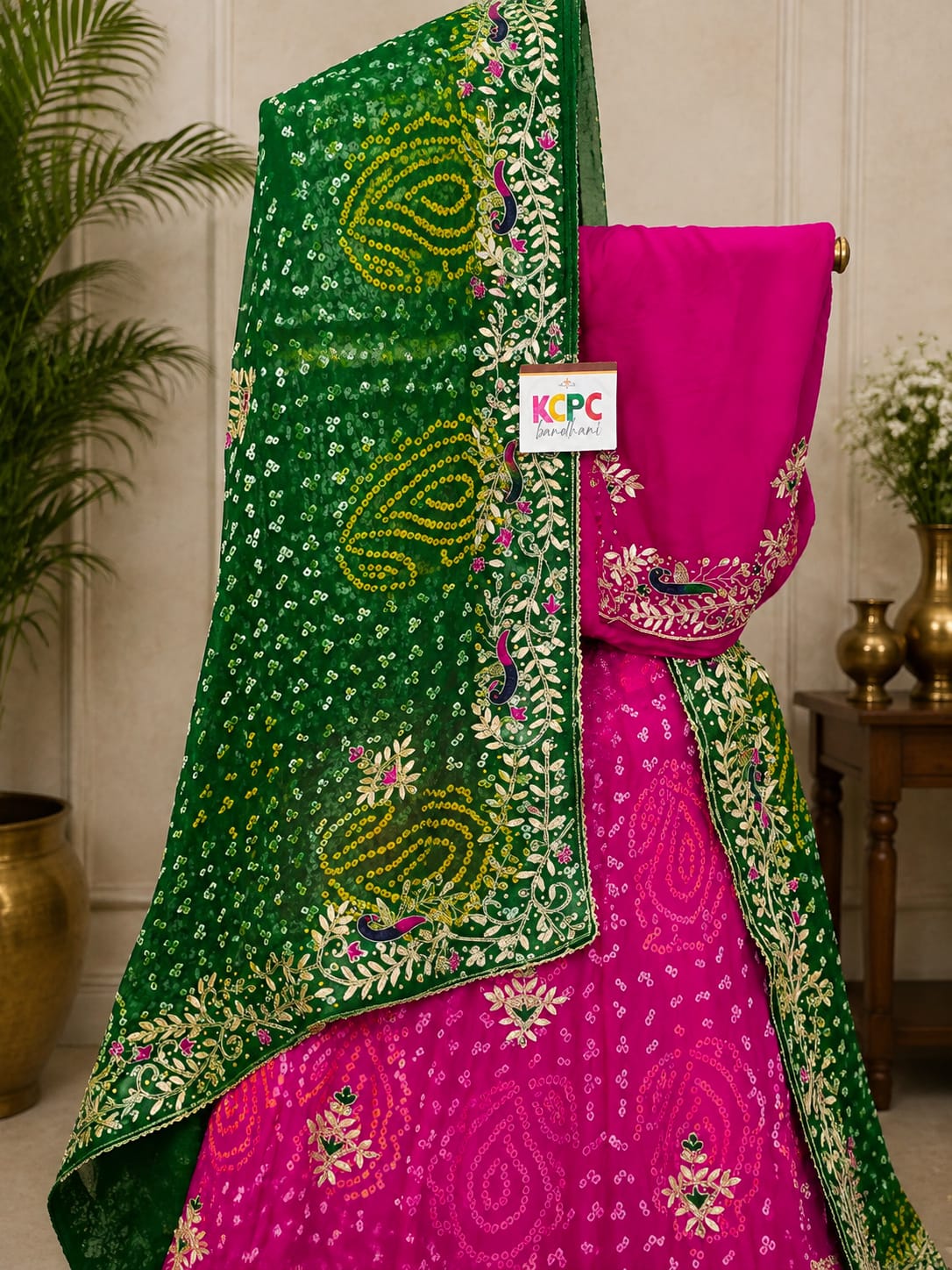 KcPc Bandhani Collection Designer Jaipuri Pure Ojariya LehengaBTU