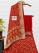 KcPc Exclusive Pure Khaddi Georgette zaridoji Gotapatti Handwork Designer Lehenga BTU