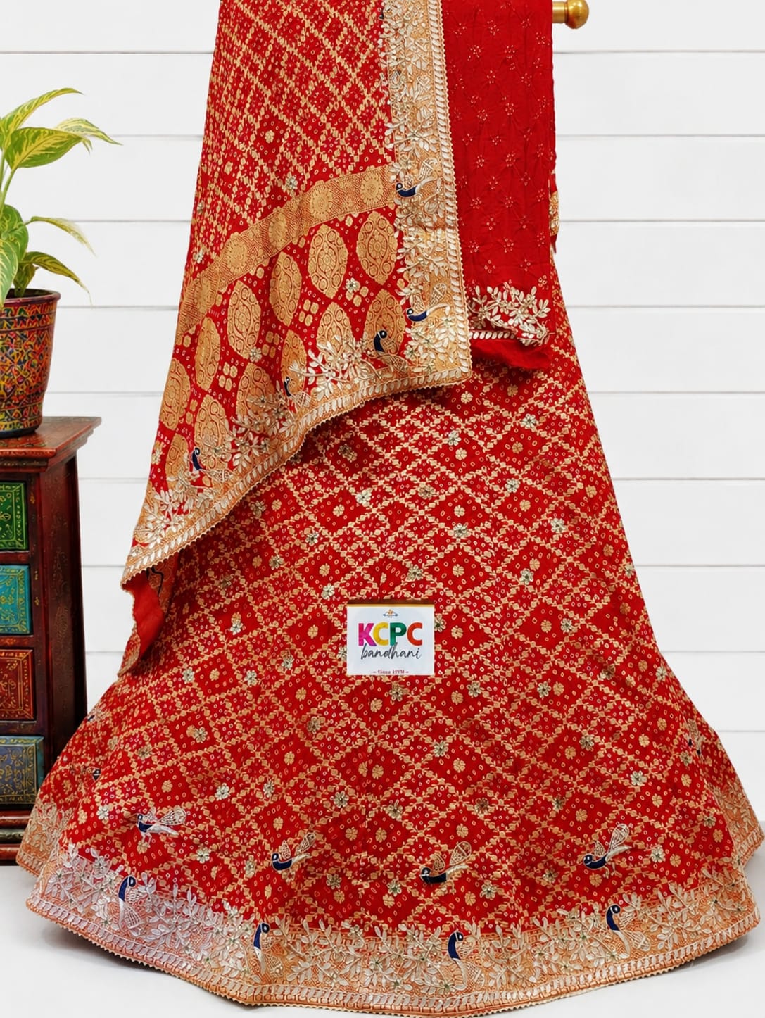 KcPc Exclusive Pure Khaddi Georgette zaridoji Gotapatti Handwork Designer Lehenga BTU