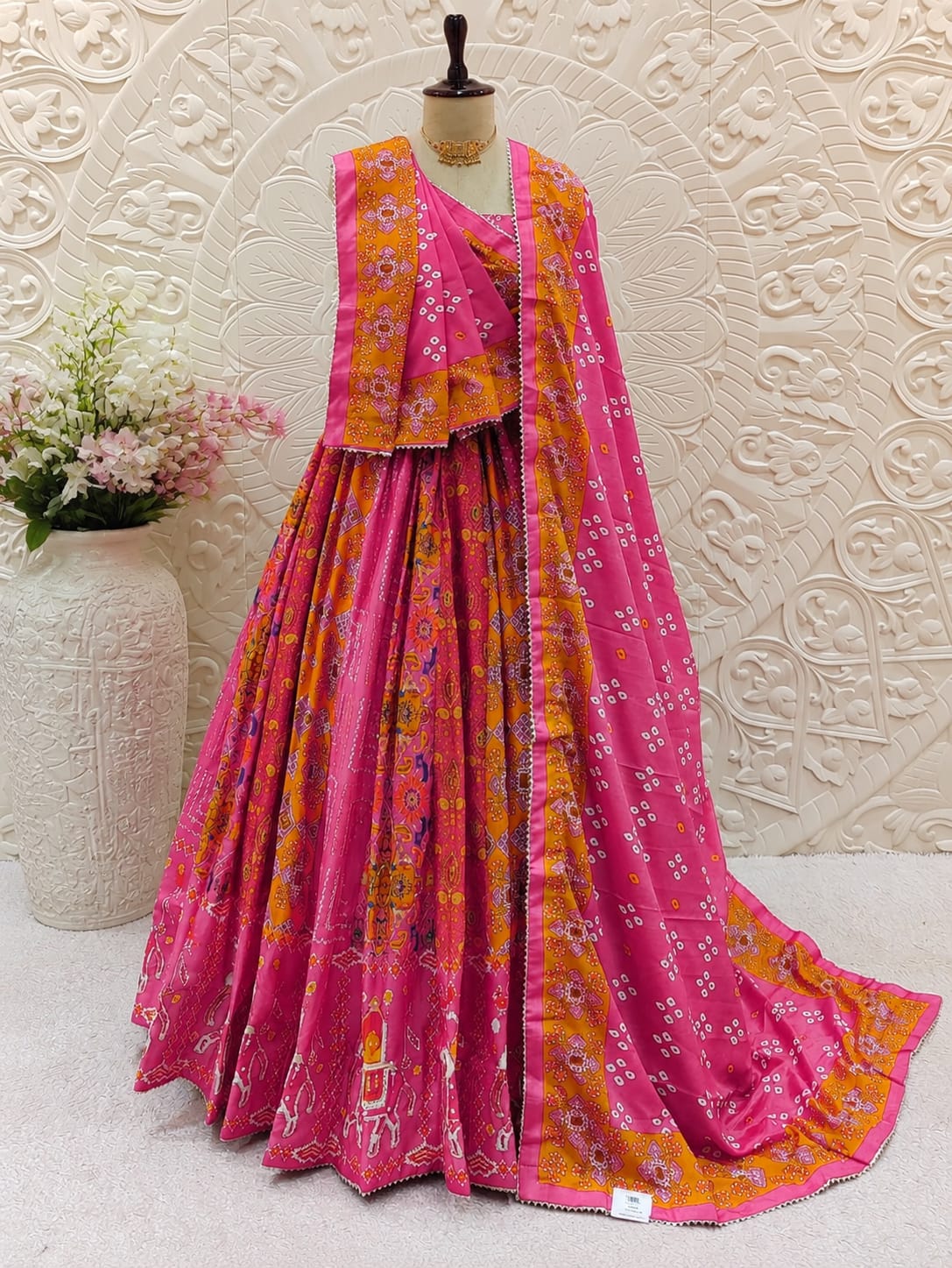 KcPc Crepe Silk Patola Style Lehenga with Cutdana Work RISHI