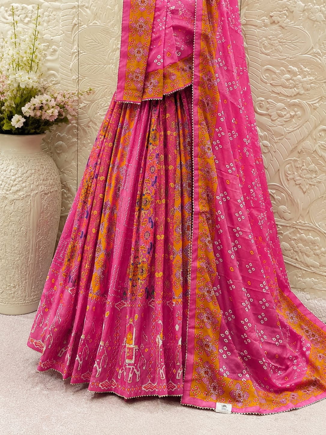 KcPc Crepe Silk Patola Style Lehenga with Cutdana Work RISHI