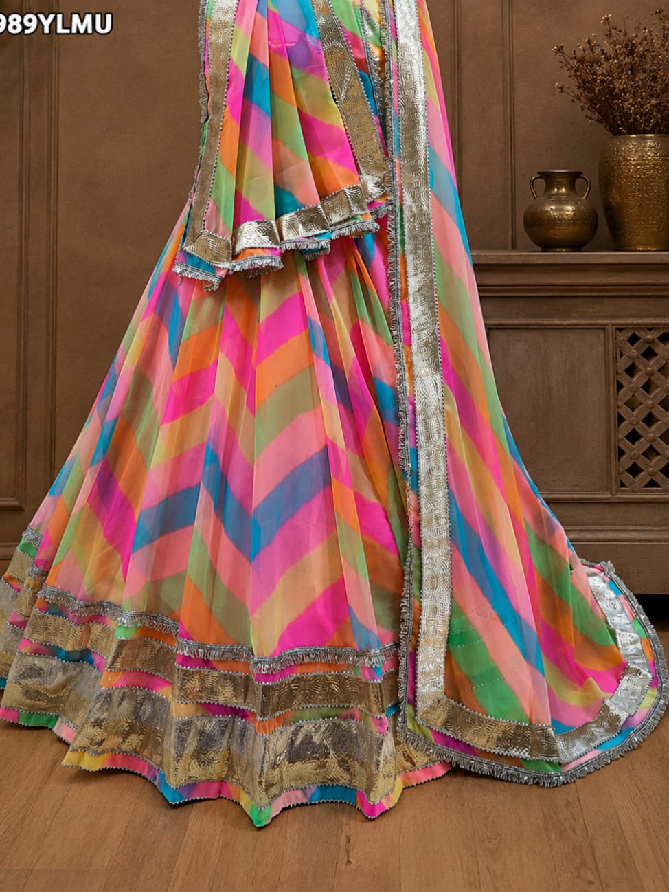 KcPc New Style It Your Way Custom Fit Georgette Lehenga with Lampa Work AvailableSSB