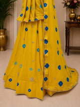 KcPc New Heritage Shibori Chinon Silk Lehenga with Cutdana DetailingGSM