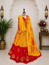 KcPc New Festive Chinon Silk Lehenga in Shibori Style Adorned with Exquisite Cutdana EmbellishmentsGSM