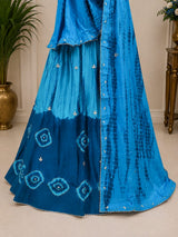 KcPc New Graceful Festive Chinon Silk Lehenga with Elegant Shibori Design and Cutdana Embroidery GSM
