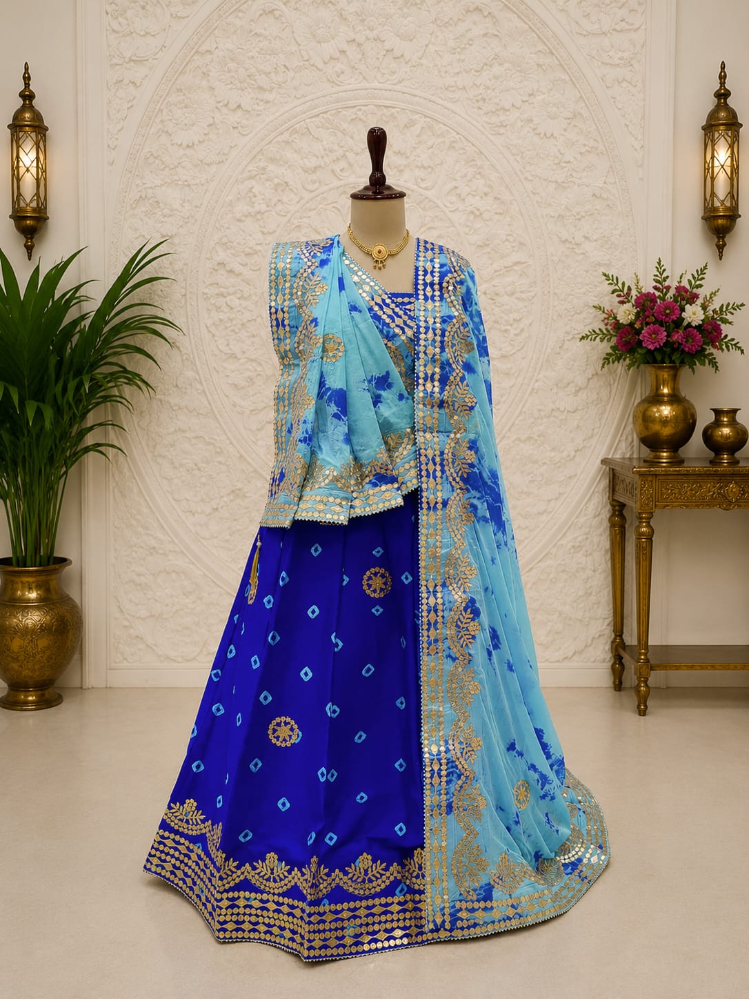 KcPc New Exclusive Bandhani Style Lehenga in Smooth Chinon Silk SSB