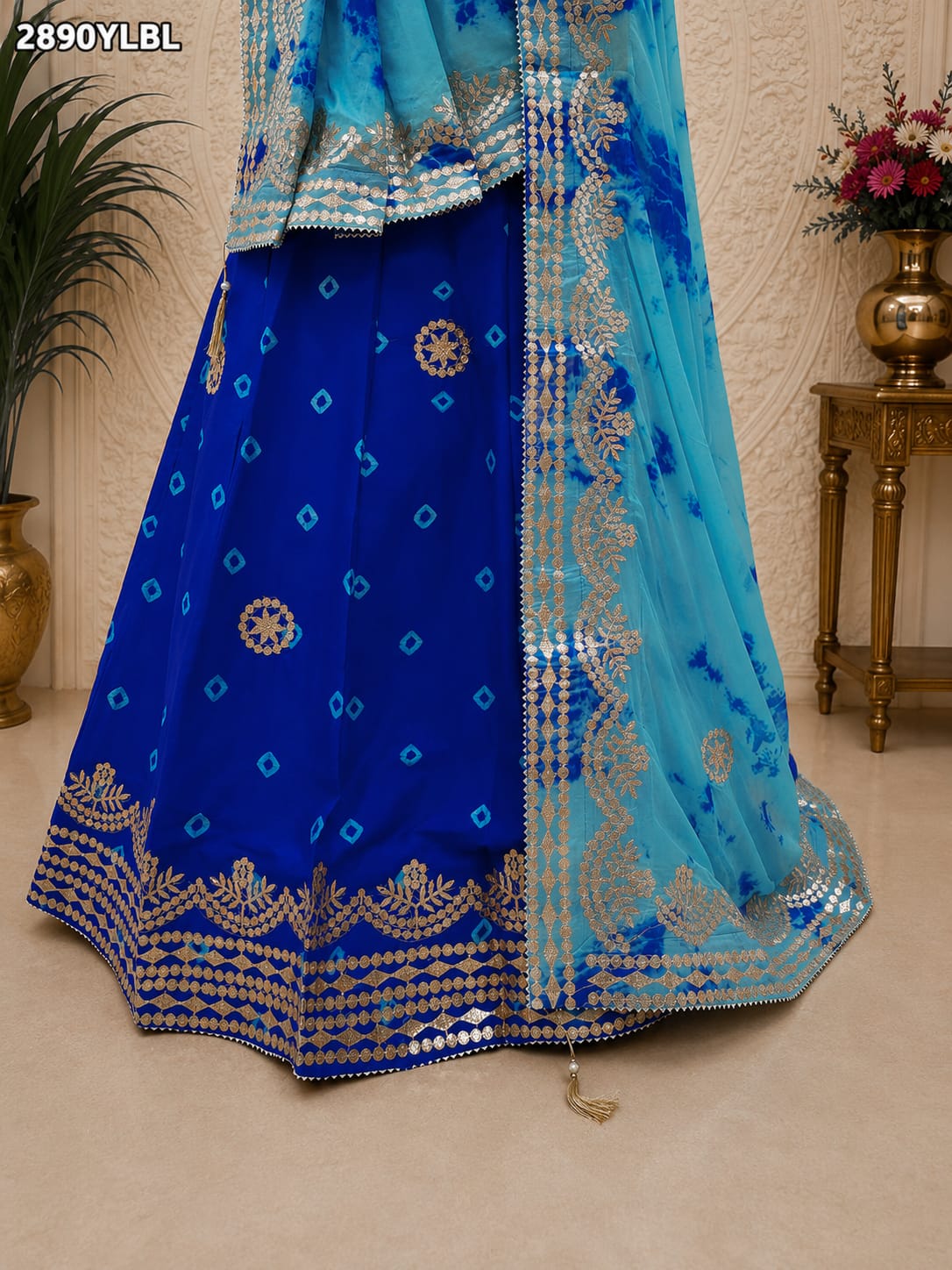 KcPc New Exclusive Bandhani Style Lehenga in Smooth Chinon Silk SSB