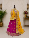 KcPc New Elegant Chinon Silk Lehenga with Bandhani Print & Classic Gota Patti Work SSB