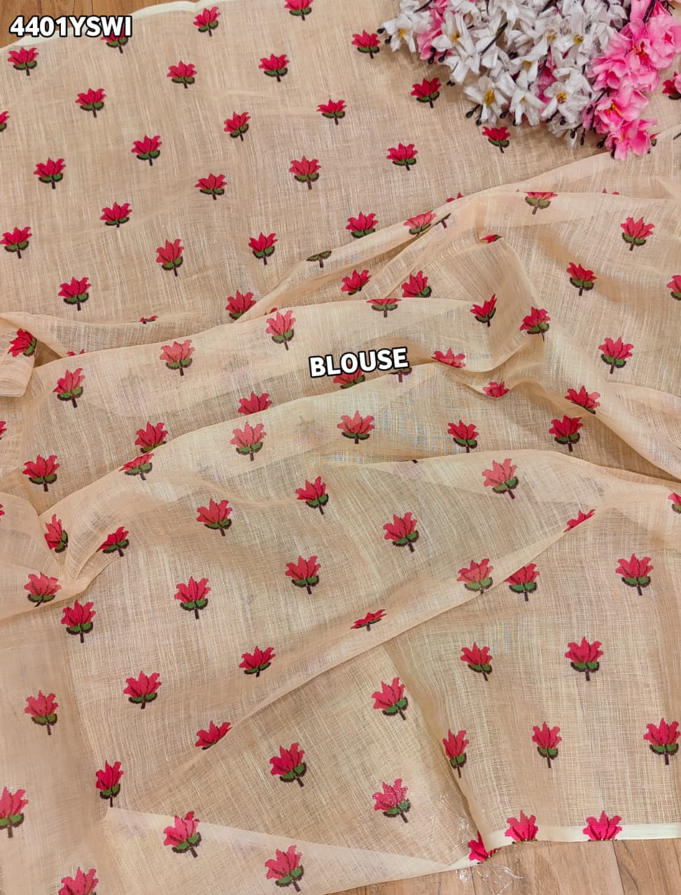 KcPc Traditional Banarasi Style Soft Tussar Silk Saree With Blouse VJT