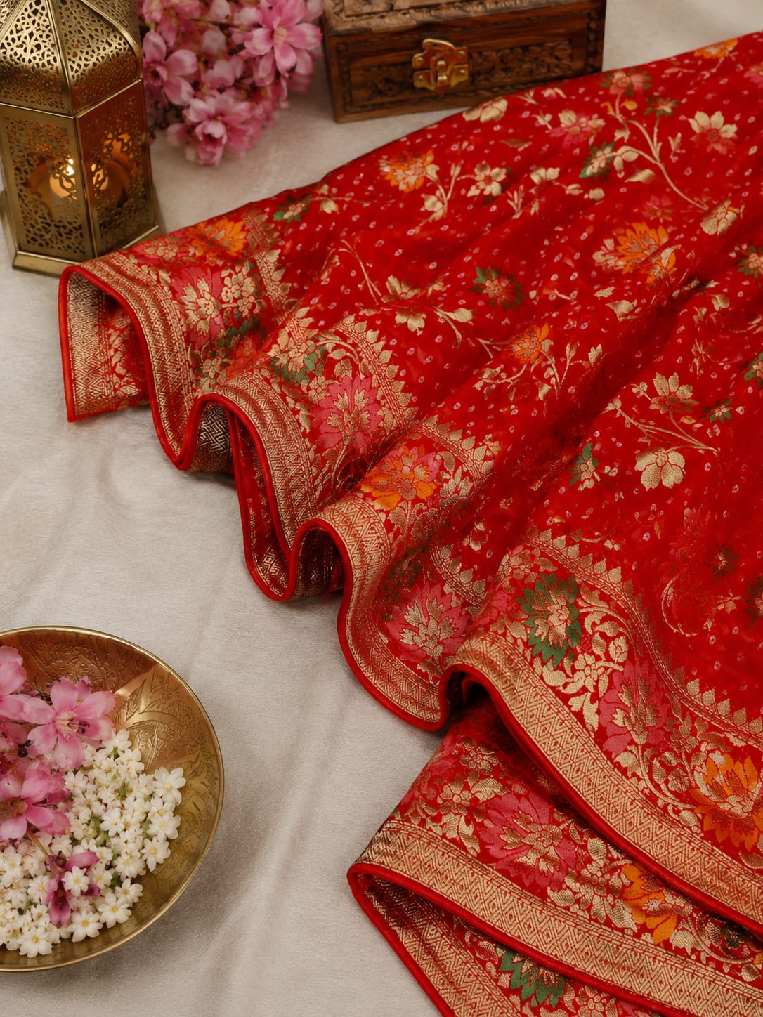 KcPc Banarasi Style Georgette Saree with Zari Weaving Festive Wear SareeVKFH