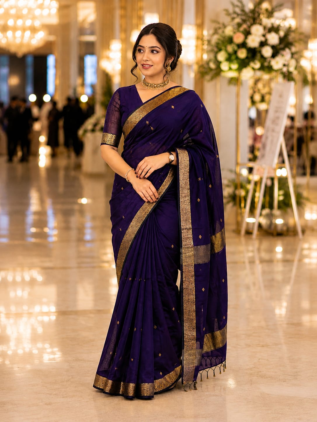 KcPc New Banarasi Saree in Cotton Silk Nayanthara Inspired Traditional Look SareeAST