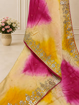 KcPc Luxury Banarasi Tissue Sarees with Gotapatti Work
