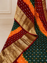 KcPc Designer Viscose Silk Tie-Dye Saree with Zari WorkRBW