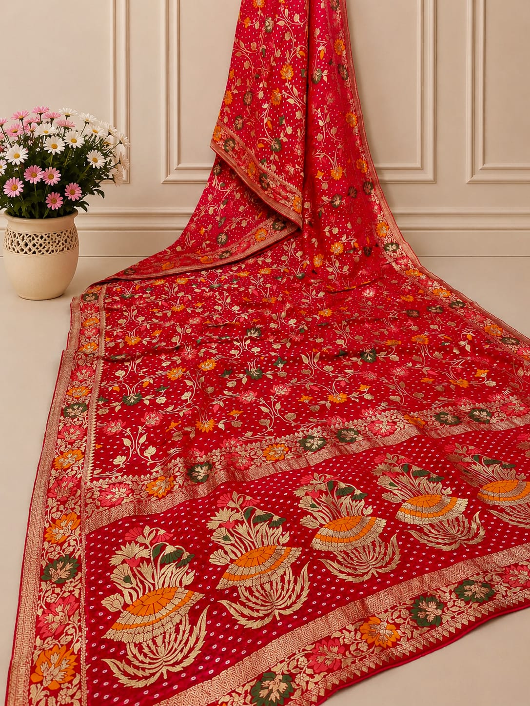 KcPc Banarasi Style Georgette Saree with Zari Weaving Festive Wear SareeVKFH