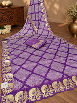 KcPc Premium Creap Silk Saree with Traditional Bandhani StyleBAL