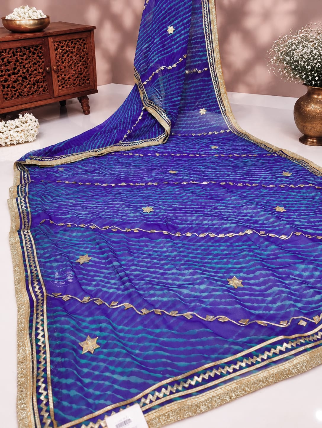 KcPc Designer Gotapatti Work Georgette Leheriya Saree MHS