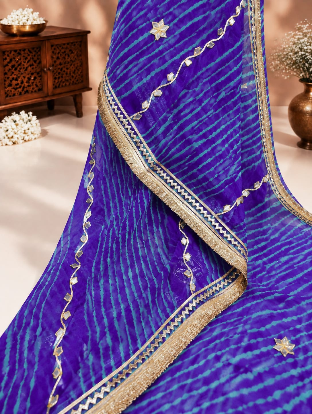 KcPc Designer Gotapatti Work Georgette Leheriya Saree MHS