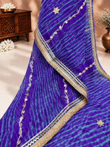 KcPc Designer Gotapatti Work Georgette Leheriya Saree MHS
